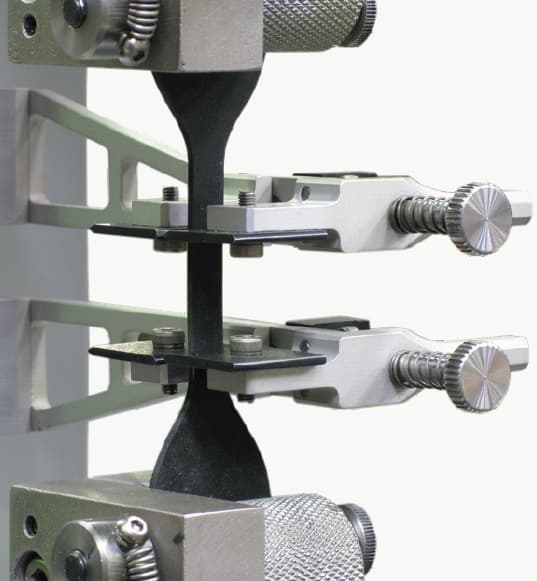 Extensometer Measuring Tensile Strength  During Test